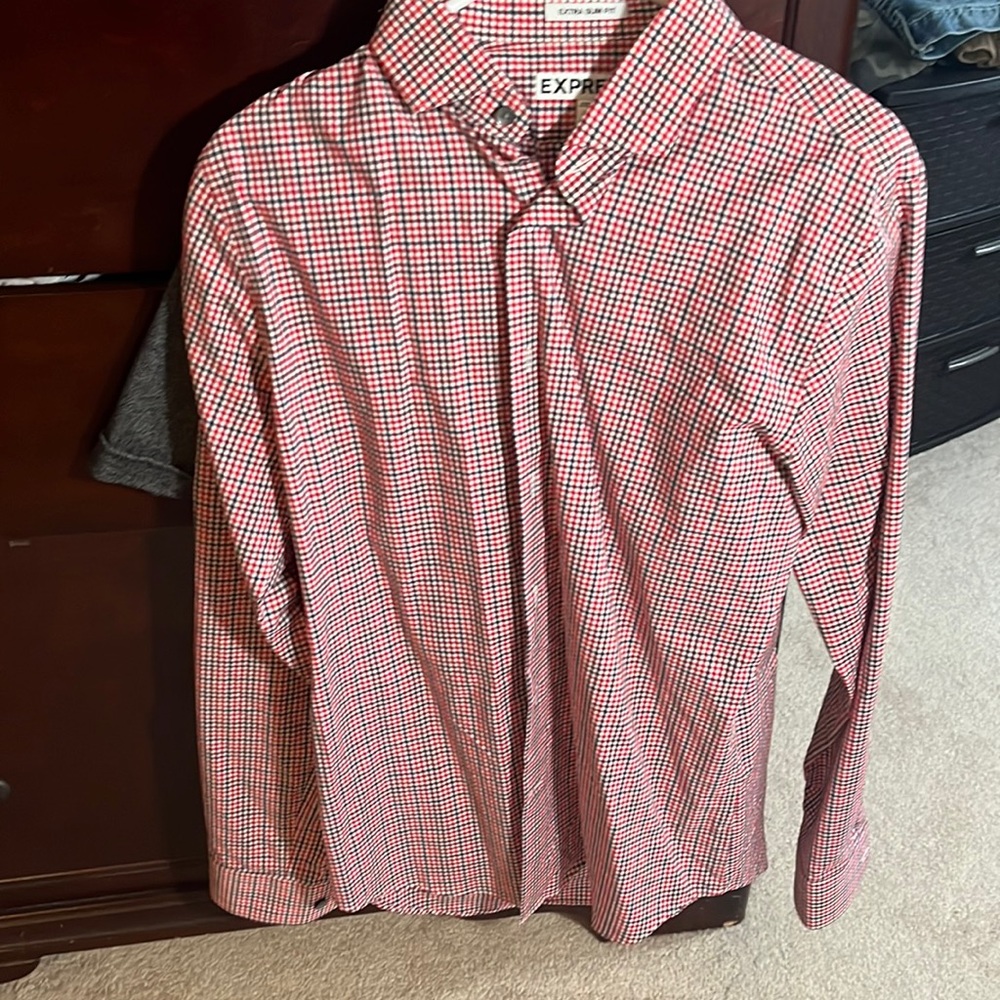Express extra slim button down size medium